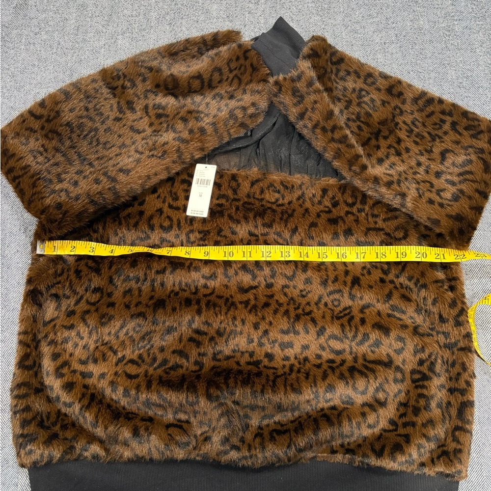 Maeve Faux Fur Inset Pullover Sweatshirt | size: M - Picture 4 of 6